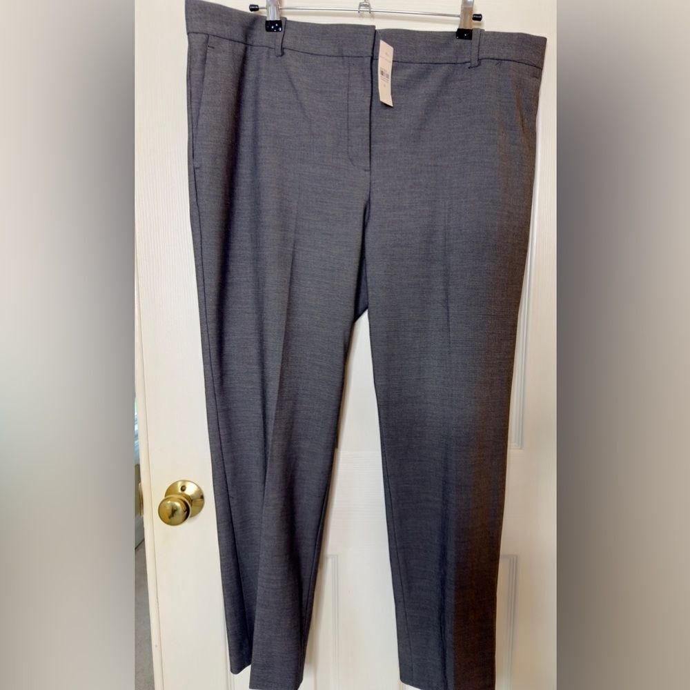 NWT Ann Taylor Women's‎ Pants Trousers Slim Ankle Mid Rise Dark Grey Size 16 - Picture 4 of 10